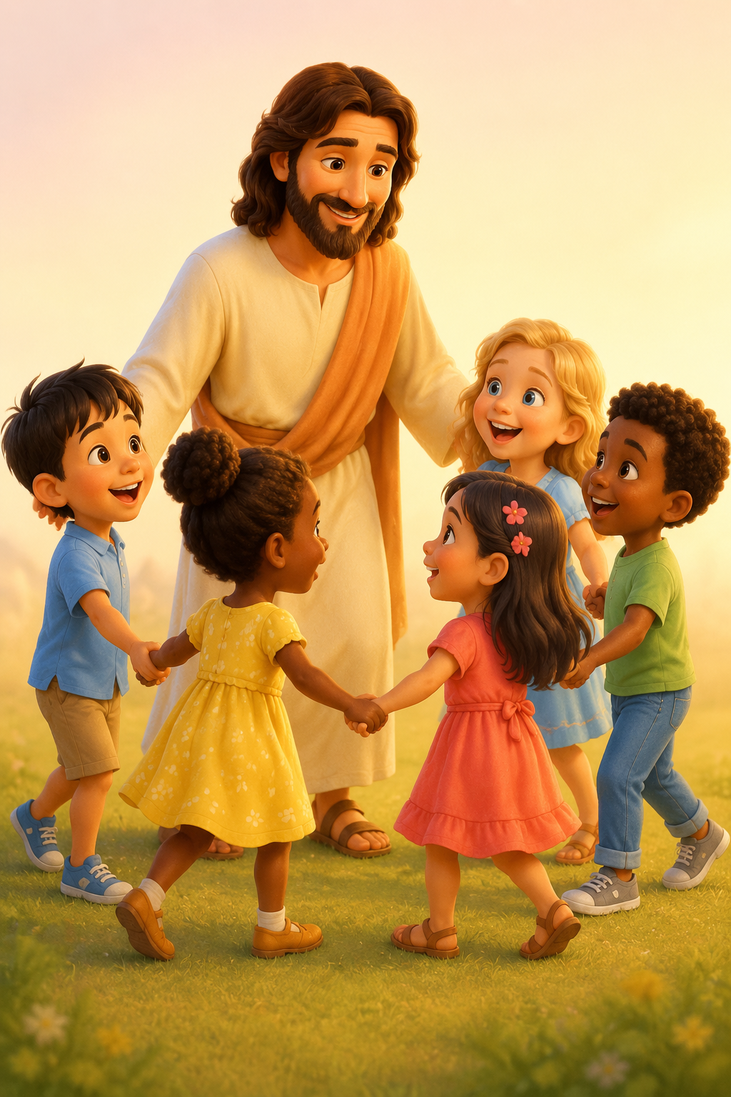 Jesus acolhendo as crianças